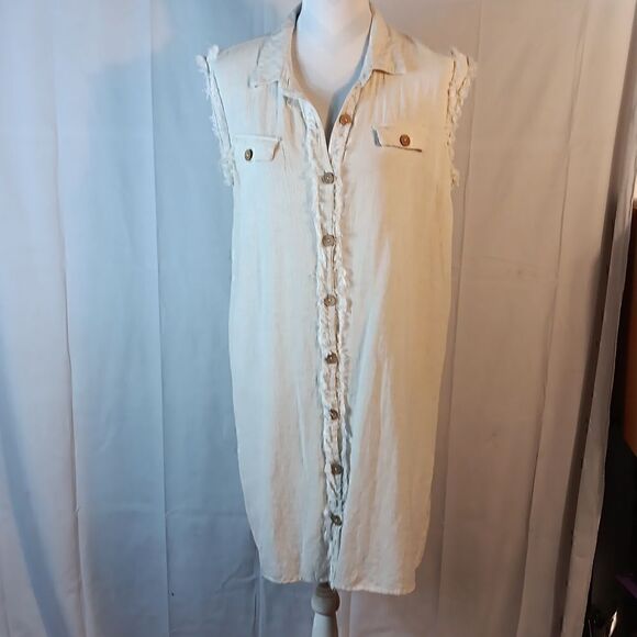 Mlle Gabrielle Linen Blend Dress - Picture 1 of 9